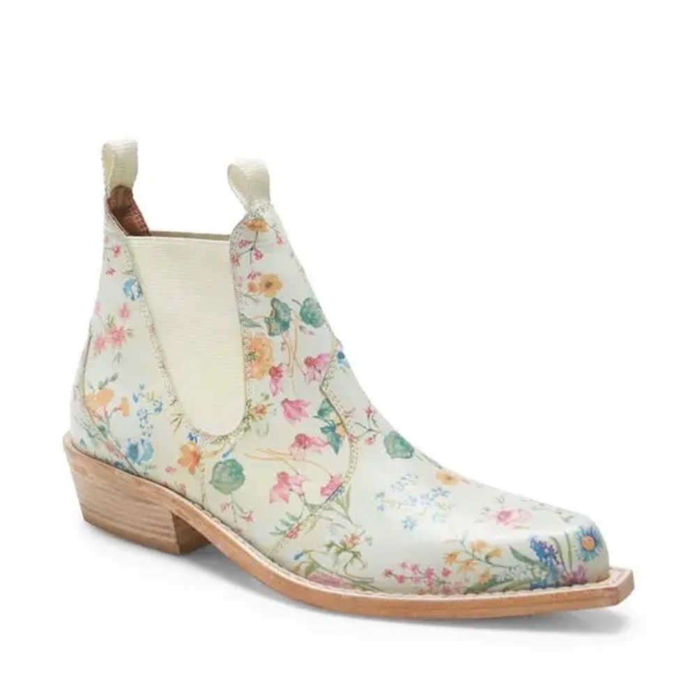 Free People Beau Western Chelsea Boot in Ivory Floral Leather Size 39.5 NWOT - Picture 10 of 10